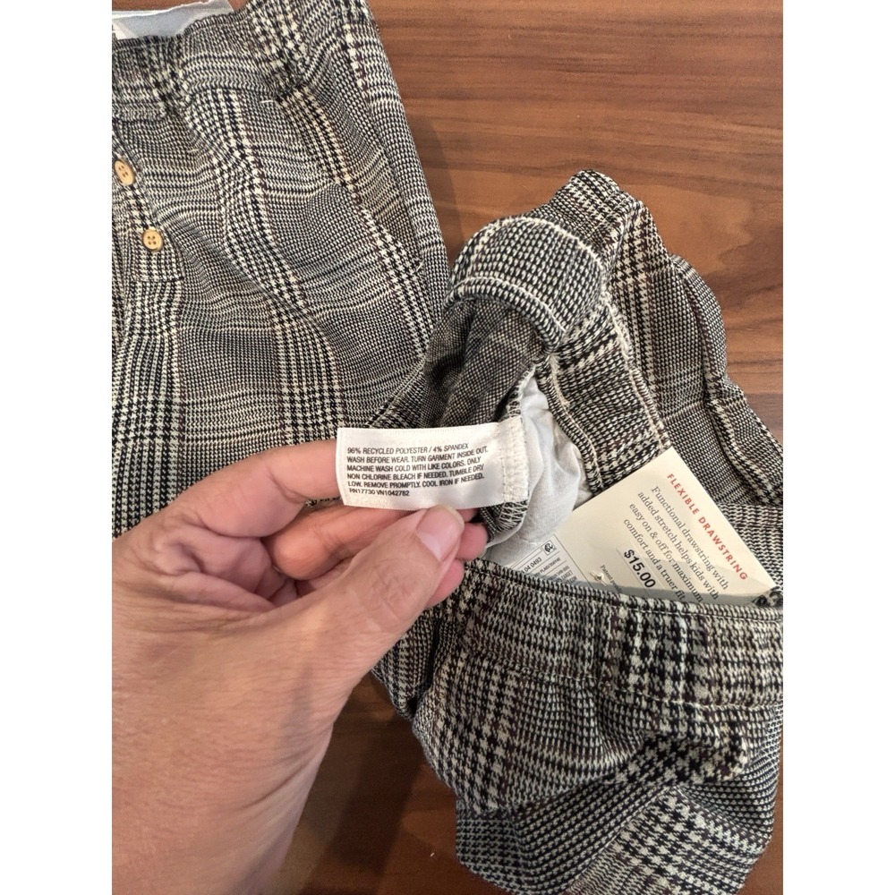 Lot Of 2 Boys' Houndstooth Print And Solid Black Pants - Cat & Jack Size 4/5T - Picture 12 of 12